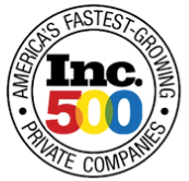 The image features a logo with text elements that include the words 'FASTEST GROWING,' 'AMERICA'S FAVORITE 500,' 'INC. 500,' and 'PRIVATE COMPANIES.' It also displays a number '500' prominently, along with a circular badge-like design with the text 'INC. 500' in the center. The logo is associated with an entity that appears to be related to business or entrepreneurship, as indicated by the descriptive phrases and the number '500,' which may suggest a ranking or achievement within this context. The overall style of the image suggests it could be used for branding or promotional purposes.